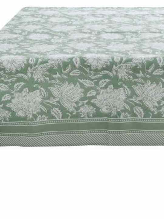 Tovaglia verde “Fiori di Jaipur” – Blanc Mariclò