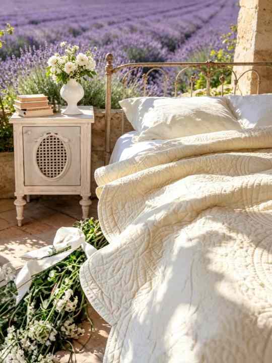 Copriletto Boutis Bianco in Cotone – Collezione Sogno Toscano Blanc MariClò