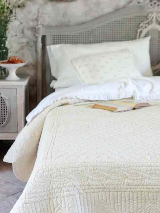 Copriletto Boutis Bianco in Cotone – Collezione Sogno Toscano Blanc MariClò