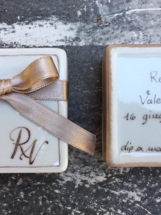 Scatolina portagioie in ceramica personalizzata 
