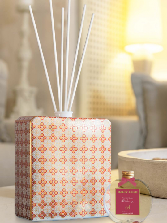 Bottiglia diffusore con fiore 
