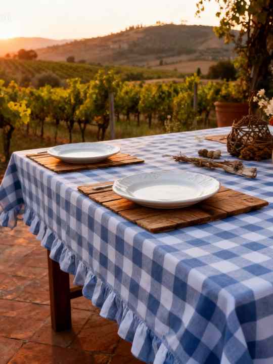 Tovaglia blu “Bolgheri” – Blanc Mariclo’