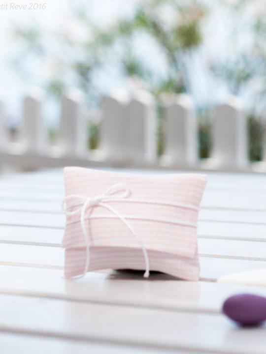 Bustina righe rosa 