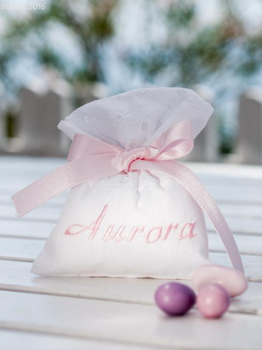 Sacchetto sangallo personalizzato con nome 