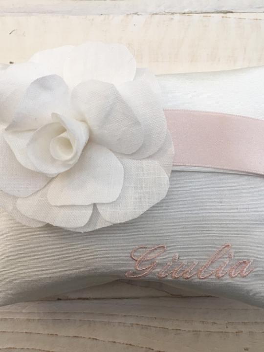 Busta personalizzata con nome + rosa in carta 