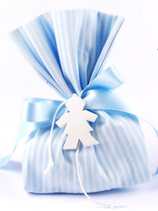 Sacchetto Righe Azzurro